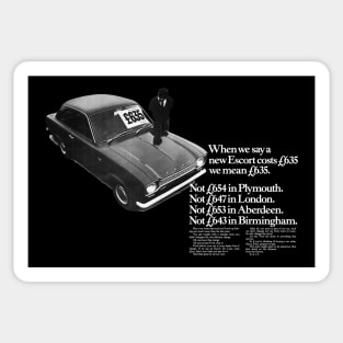 FORD ESCORT MK 1 - advert Sticker